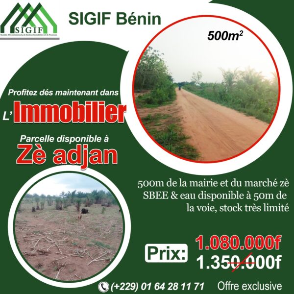 450 M2 à Zè Adjan - Atlantique – Image 2