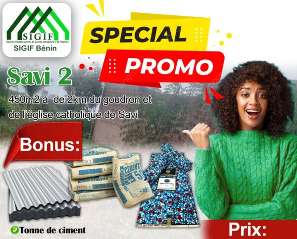 Parcelle à Savi 2 - 450m² | Terrain viabilisé | Prix promotionnel