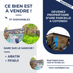 Parcelles Prêtes à Bâtir – Aïbatin & Fifadji (Cotonou) – Titres Fonciers Validés