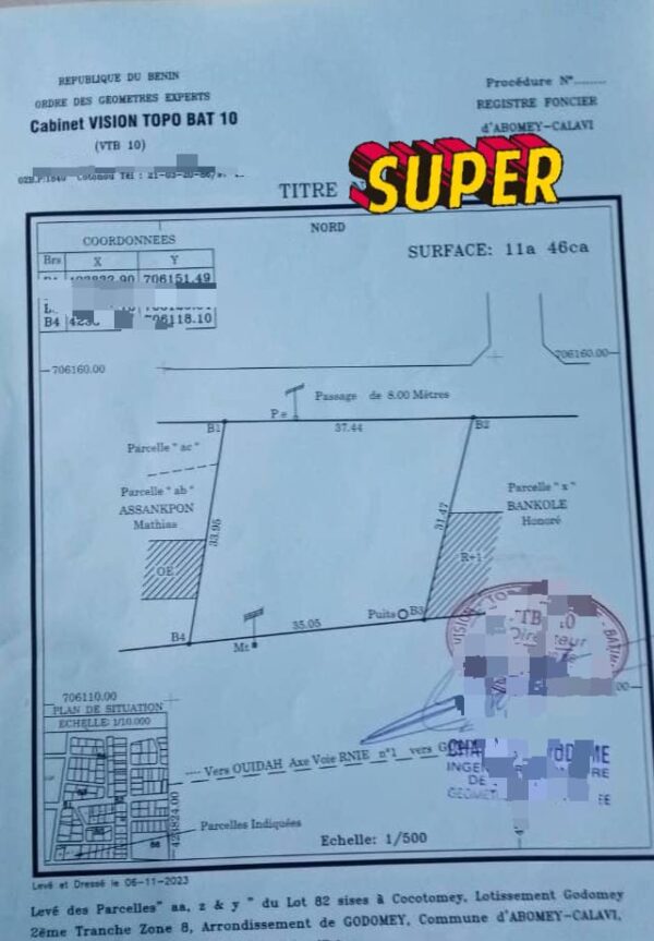 🏡 DOMAINE CLÔTURÉ - 3 PARCELLES RÉUNIES (1146m²) À COCOTOMEY – Image 2