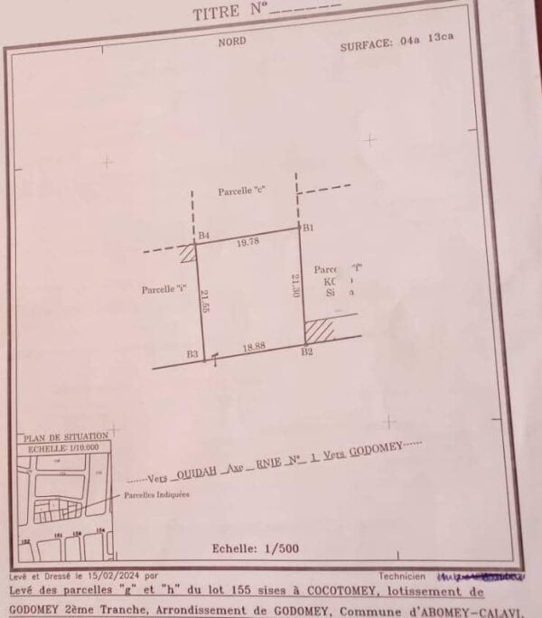 📍 PARCELLE EN BORDURE DE GOUDRON - CARREFOUR AGLOUZA (COCOTOMEY) – Image 2