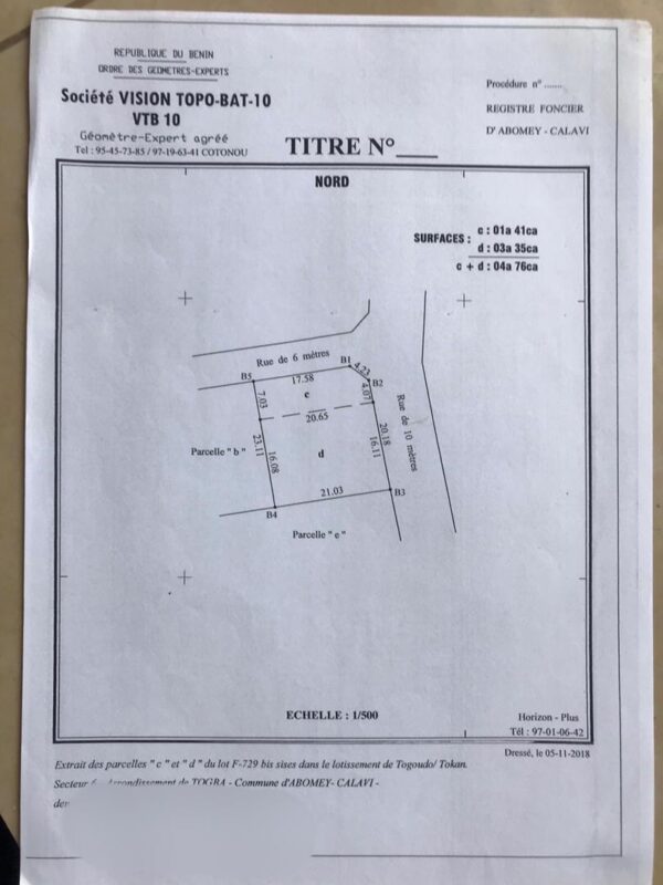 Parcelle en Angle à Djadjo, Abomey-Calavi - 476m² - Convention Affirmée - À 2min de 'Chez Ares' - Super Promo : 22,5M FCFA au lieu de 29M FCFA – Image 2