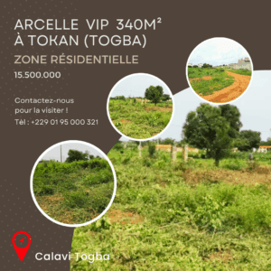 🏡 Parcelle VIP 340m² à Tokan (Togba) -  Titre en Cours - Zone Haut Standing