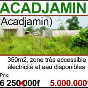 Terrain Prêt à Bâtir de 350 m² à Vendre — Acadjamin