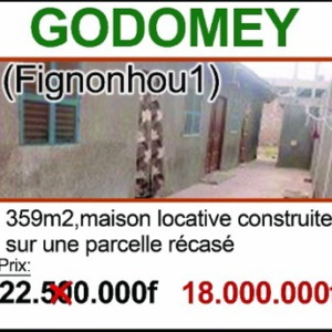 GODOMEY (Fignonhou 1) — Maison Locative sur Parcelle Récasée de 359 m² —